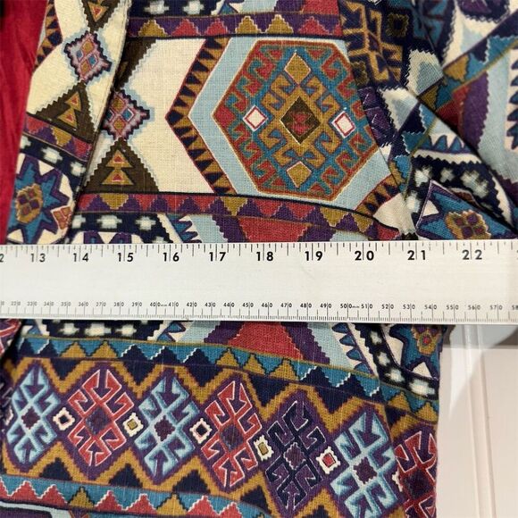 VTG Circle T Western Tapestry Blazer Jacket M Boho Geometric Aztec Ranchwear 90s - Picture 4 of 10